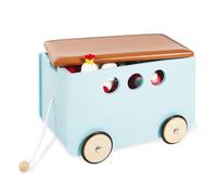 Coffre à jouets avec roues Pinolino Jim Bleu - Bois - Capacité de charge 20 kg bleu TU
