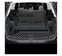 Coffre Kit Tapis de Coffre de Voiture pour VW pour Atlas 2024 7 Places, décoration intérieure Automatique en Cuir PU Doublure de(BLK Beige)
