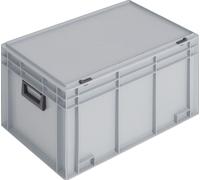Lockweiler coffret plastique L600xl400xH353 mm PP 2 manches fermoir coulissant gris 70 l Quantité:1
