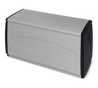Coffre malle boîte de rangement en résine 120x54xh57cm gris extérieur 120Qblack