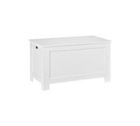 Coffre malle de rangement 81L x 40l x 46H cm MDF blanc
