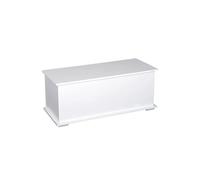 Coffre malle de rangement coffre à jouets dim. 100L x 40l x 40H cm panneaux particules blanc