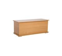 Coffre malle de rangement coffre à jouets dim. 100L x 40l x 40H cm panneaux particules bois clair