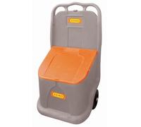 Coffre mobile à sel et sable 75 litres - Pour sel, sable, granulats, absorbants et vrac - CEMO - 90383