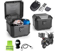 Coffre monolock avec plaque pour porte-bagages+kit de montage compatible avec Beta Motor Evo 125 2T coffre pour moto scooter valise 38 l GIV I pour 1 casque modulaire 400 x 400 x 310 mm