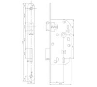 Coffre monopoint à larder clé L 40mm blanc sans gâche - HERACLES - I-L130-40B