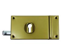 Coffre monopoint en applique pour cylindre européen horizontal fouillot pêne +5 mm droite bichrome - HERACLES - MX-8837-41