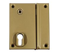 Coffre monopoint Heracles en applique pour cylindre européen vertical fouillot droite doré