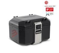 COFFRE MOTO ALUMINIUM SHAD TR48 NOIR LIGNE TERRE VALISE 48 LITRES