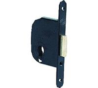 Coffre petit modèle pêne dormant axe 50 mm profil européen noir bout rond JPM 235000-02-0X