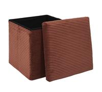 Home Deco Factory – Coffre pouf pliable Scott – Côtelé – Orange