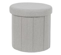 HOME DECO FACTORY Coffre pouf pliable Pills M4 – Assise et rangement 38x38x38 cm Gris