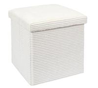 Coffre Pouf Pliable - Home Deco Factory - Scott - Côtelé - Beige