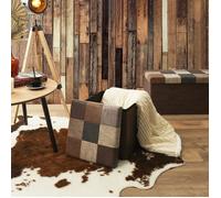 COFFRE POUF PLIABLE PATCHWORK PU