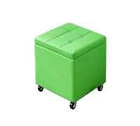Coffre Pouf Rangement Tabouret De Rangement avec roulettes Ottoman Repose-Pied Cube Repose-Pieds Rembourré Petit Tabouret Polyvalent pour Salon Chambre Entrée(Green,47.2" x 15.7" x 18.1")