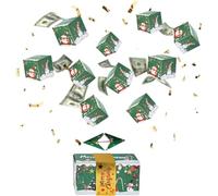 Coffre Rebondissant Pliable Pour Noël,DIY Boîte Cadeau Rebondissante | Fournitures Pour Fête De Noël | pour Anniversaire Anniversaires de Mariage Saint-Valentin Proposition Famille Amis Femme Mari Fil