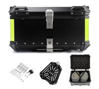 Coffre supérieur de Moto 32L,Valise arrière pour Moto,Top Case Moto Noir argenté Capacité 36/45/55/65/80/100 L,Coffre Scooter(Black,65 L)