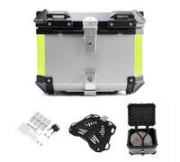 Coffre supérieur de Moto 32L,Valise arrière pour Moto,Top Case Moto Noir argenté Capacité 36/45/55/65/80/100 L,Coffre Scooter(Argent,45 L)