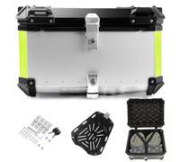 Coffre supérieur de Moto 32L,Valise arrière pour Moto,Top Case Moto Noir argenté Capacité 36/45/55/65/80/100 L,Coffre Scooter(Argent,80 L)