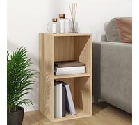Coffre Vinili Chêne Sonoma 71 x 34 x 36 cm Bois multicouche | 2 compartiments, protection LP, verticale ou horizontale, transportable