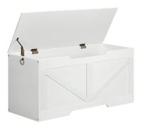 Coffres, banc avec espace de rangement, coffre à jouets avec couvercle, banc coffre, coffre de rangement, 2 anneaux, 100cm, robuste, stable, pour enfants, couloir, salon Beaucoup d'espace de rangement