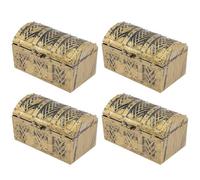 Coffres De Pirate Miniatures - Lot De 8, Coffres Au Trésor En Plastique Durable Pour Le Jeu Et Le Rangement Des Enfants, 8 X 4,7 Cm