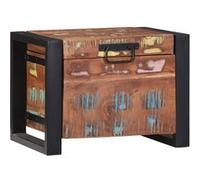 Coffres de rangement 40x30x30cm Bois massif de récup et métal Bois G