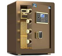 Coffres-forts d'armoire Coffres-forts pour la Maison Serrure à Combinaison étanche Ignifuge avec clé Code Petit Coffre-Fort Domestique Mini Bureau Coffre-Fort antivol Tout en Acier