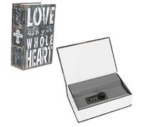 Coffres-forts de diversion, Boîte de Rangement sûre de Livre de détournement de Papier Coffre-Fort Secret de Dictionnaire avec Serrure de Code pour L'argent, Bijoux, Passeport - 18.2x11.8x5.7cm