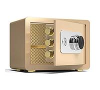 Coffres-forts ignifuges antivol, Petite sécurité mécanique en Acier épais, Armoire Rangement de fichiers d'entreprise hôtelière, doré, x 30 cm