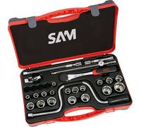 Coffret 1/2'' de 24 outils 12 pans en pouces SAM OUTILLAGE 75-SP24