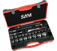 Coffret 1/2'' douilles, cliquet et accessoires - 25 pièces SAM OUTILLAGE
