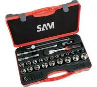 Coffret 1/2" douilles, cliquet et accessoires - 27 pièces SAM OUTILLAGE