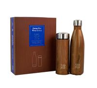 Coffret 1 Bouteille Et 1 Theiere Bois Marron