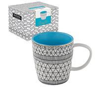 COFFRET 1 MUG 35CL EN PORCELAINE GEO ENERGY LIGHT BLUE