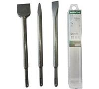 Hitachi Set de burins SDS+ 751589 – 250 mm (pointe, burin plat, burin large)