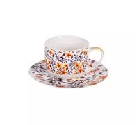 Coffret 1 tasse à déjeuner porcelaine Blossia 47cl - Jaune