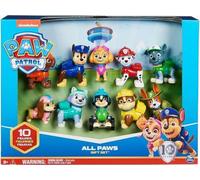 Coffret 10 Figurines Pat Patrouille Chiot Marcus Chase Ruben Stella Marcus Liberty Rex Tracker Zuma Rocky Everest - Set Chien + 1 Carte