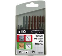 Coffret 10 lames scie sauteuse - bois et métal - sans monture à vis