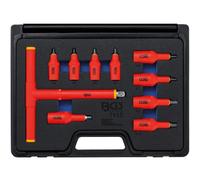 COFFRET 10 OUTILS ISOLES 1000V VDE DOUILLES 6 PANS MALE CARRE 3/8