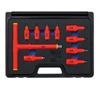 COFFRET 10 OUTILS ISOLES 1000V VDE DOUILLES 6 PANS MALE CARRE 3/8