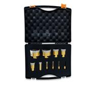 COFFRET 10 TRÉPANS DIAMANTÉS MEULEUSE - diam 6, 8, 10, 12, 28, 35, 40, 45, 65, 68 mm - EDMA - 252055