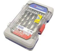 Coffret 100 pièces TIVOLY - 100 forets métaux HSS taillés meulés pointe en croix Ø 1 à 13mm - 11452070003 Métallique (brillant, non revêtu) G