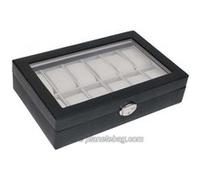 Coffret 12 montres vitré DAVIDTS Euclide - noir 3146 Noir G