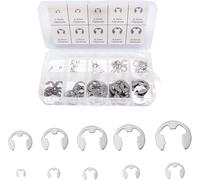 Coffret 120 Circlips E-Clip En Acier Inoxydable Inclure M1.5 à M10 Ensemble | Circlips Exterieur Set, Circlips E Clip Externes Antirouille Avec Boîte De Rangement Pour Arbres Engrenages Et Mécanique