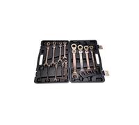 Coffret 13 clés de 8 à 32 mm à cliquet articulé Kraft Müller, Chrome-Vanadium, tête flexible 180°, Mécanicien, Garagiste,