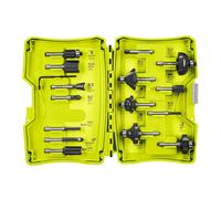 Ryobi - Coffret 15 fraises de défonceuse RAKRBS15 - Queue 6 mm, profils variés