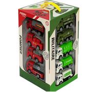 FERRY JOUETS Coffret 16 Camions à Rétrofriction, Véhicules Métier Militaire, Construction, Pompier et Propreté