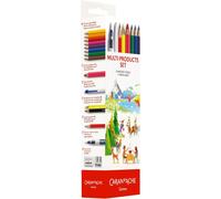 Coffret - 16 pièces - Crayons + pinceau à réservoir + accessoires - Carand'Ache