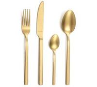 AMEFA - Ménagère 16 couverts de table pour 4 personnes - Square - Acier inoxydable 18/0, Finition PVD (Physical vapor deposition) - Champagne